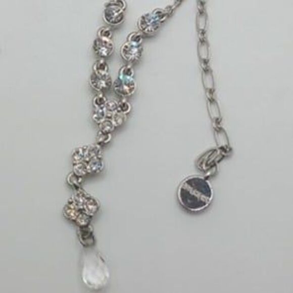 GIVENCHY Dazzling Designer Crystal Necklace Signed - Picture 2 of 9